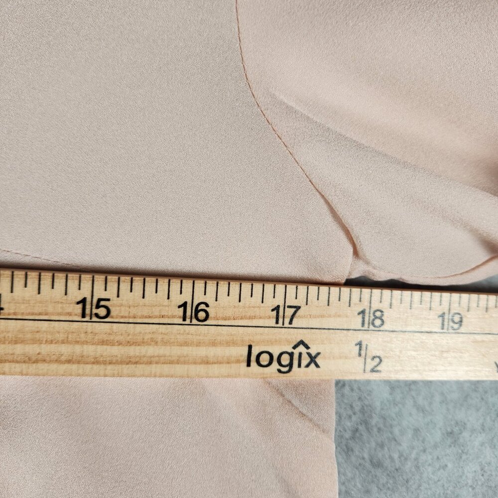 Intermix Sarah Ruffle Pink Silk Blouse. Top Size S - Picture 7 of 9